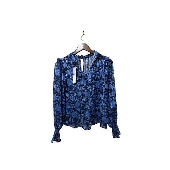 French Connection Cynthia Floral Keyhole Top Size 0 New with Tags - Picture 7 of 7